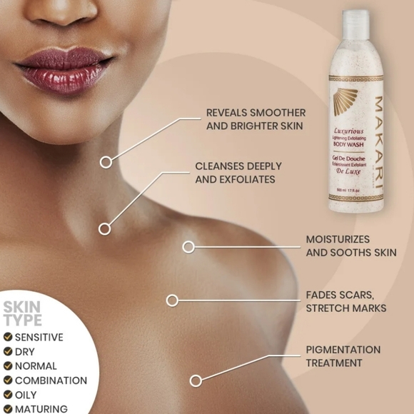 Makari Classic Luxurious Lightening Exfoliating Body Wash 17 fl.oz – Face & Body - Picture 2 of 15